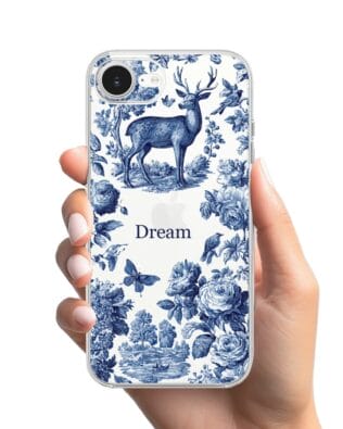 Etui do iPhone 17e przeźroczyste, silikonowe Flexi, Mystic, Dream Deer