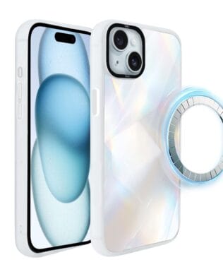 Etui do iPhone 15 IBIZU DropGuard Matt z MagSafe, Ethereal Essence, Opalizujący diament