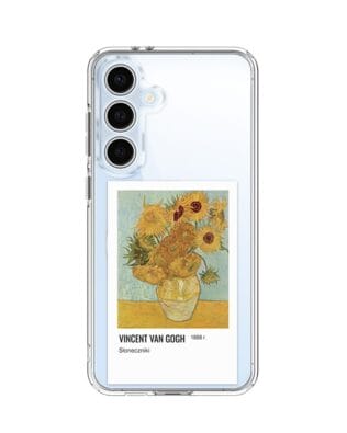 Etui do Samsung Galaxy S24 FE z MagSafe przeźroczyste, silikonowe Flexi, słoneczniki Van Gogh