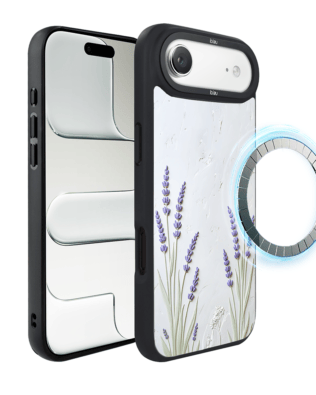 Etui do iPhone Air IBIZU DropGuard Matt z MagSafe, Relief Garden, Prowansalska lawenda