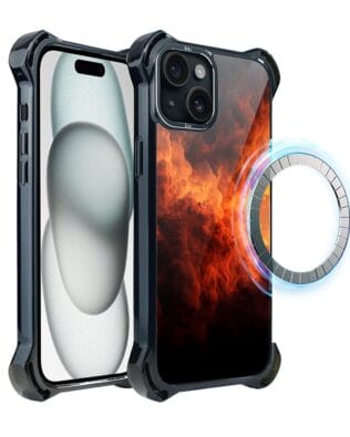 Etui do iPhone 15 Plus IBIZU DropGuard Ultra z MagSafe, Twilight Dreams, Inferno Sky