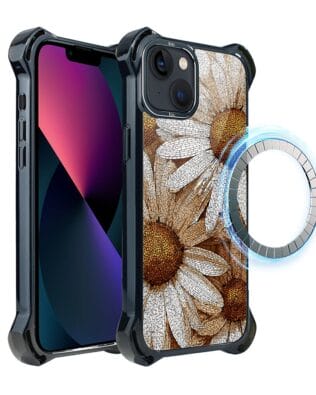 Etui do iPhone 13 IBIZU DropGuard Ultra z MagSafe, Modern Classics, Mozaika rumianków