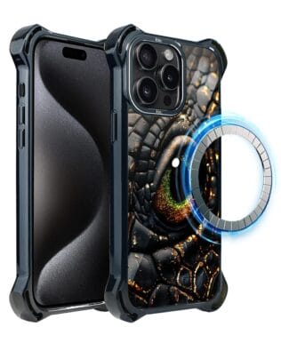 Etui do iPhone 15 Pro IBIZU DropGuard Ultra z MagSafe, Smoki, Amber Dragon