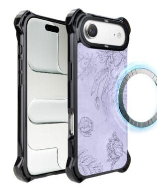 Etui do iPhone Air IBIZU DropGuard Ultra z MagSafe, Relief Garden, Kwiatowa płaskorzeźba