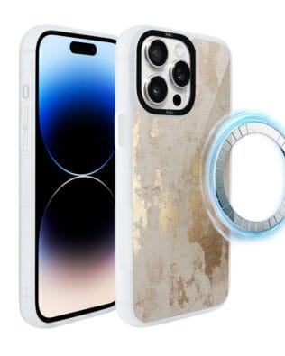 Etui do iPhone 14 Pro IBIZU DropGuard Matt z MagSafe, Ethereal Essence, Szampańskie złoto