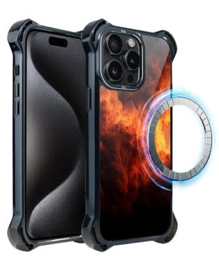 Etui do iPhone 15 Pro Max IBIZU DropGuard Ultra z MagSafe, Twilight Dreams, Inferno Sky