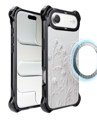 Etui do iPhone Air IBIZU DropGuard Ultra z MagSafe, Relief Garden, Suszone kwiaty polne