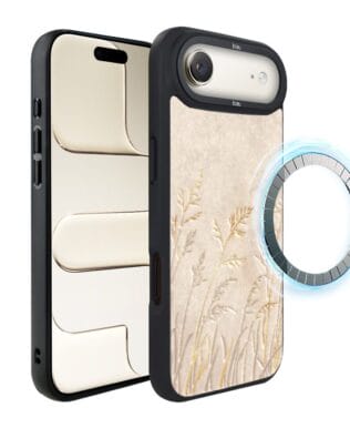 Etui do iPhone Air IBIZU DropGuard Matt z MagSafe, Relief Garden, Kłosy z piaskowca