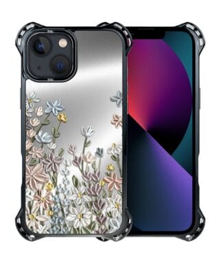 Etui do iPhone 13 IBIZU DropGuard Ultra z MagSafe, Relief Garden, Wiosenna łąka