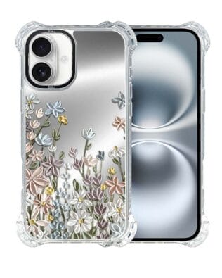 Etui do iPhone 16 IBIZU DropGuard Ultra z MagSafe, Relief Garden, Wiosenna łąka