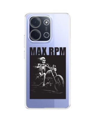 Etui do Xiaomi POCO C85 przeźroczyste, silikonowe Flexi, Bikers, Ghost Rider