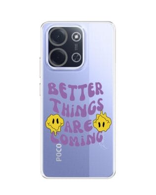 Etui do Xiaomi POCO C85 przeźroczyste, silikonowe Flexi, better things are coming