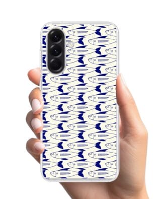 Etui do Samsung Galaxy A57 z MagSafe przeźroczyste, silikonowe Flexi, pływające rybki