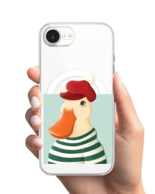 Etui do iPhone 17e z MagSafe przeźroczyste, silikonowe Flexi, kaczuszka