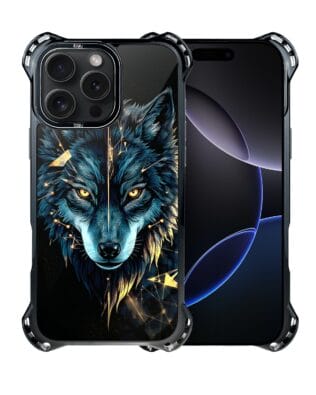 Etui do iPhone 16 Pro IBIZU DropGuard Ultra z MagSafe, Wilki, Wilk Mocy