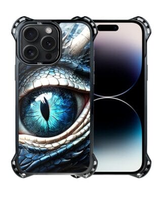 Etui do iPhone 14 Pro Max IBIZU DropGuard Ultra z MagSafe, Smoki, Oko lodowego smoka