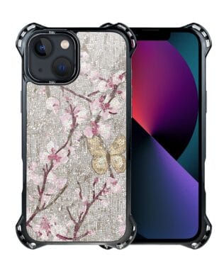 Etui do iPhone 13 IBIZU DropGuard Ultra z MagSafe, Modern Classics, Mozaika kwitnącej wiśni