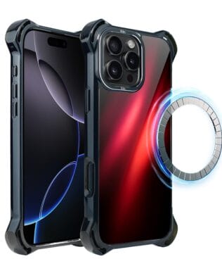 Etui do iPhone 16 Pro IBIZU DropGuard Ultra z MagSafe, Twilight Dreams, Czerwona Nebula