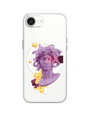 Etui do iPhone 17e z MagSafe przeźroczyste, silikonowe Flexi, antyczna figura