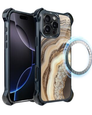 Etui do iPhone 16 Pro IBIZU DropGuard Ultra z MagSafe, Ethereal Essence, Miodowy agat