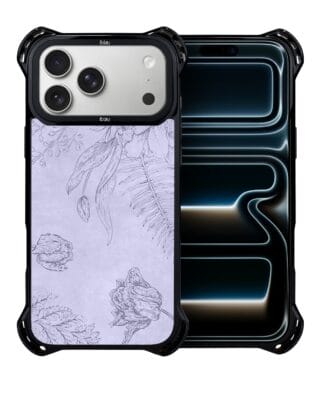 Etui do iPhone 17 Pro IBIZU DropGuard Ultra z MagSafe, Relief Garden, Kwiatowa płaskorzeźba