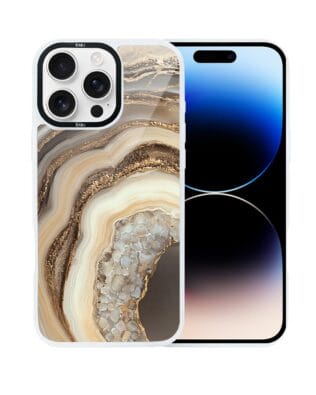 Etui do iPhone 14 Pro Max IBIZU DropGuard Matt z MagSafe, Ethereal Essence, Miodowy agat