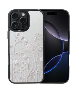 Etui do iPhone 16 Pro Max IBIZU DropGuard Matt z MagSafe, Relief Garden, Suszone kwiaty polne