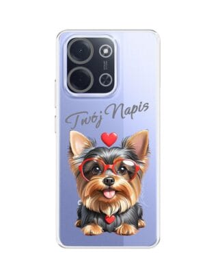 Etui do Xiaomi POCO C85 przeźroczyste, silikonowe Flexi, Puppy Love, pies rasy York