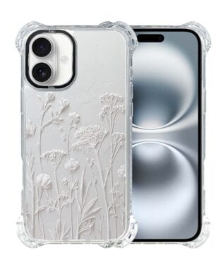 Etui do iPhone 16 Plus IBIZU DropGuard Ultra z MagSafe, Relief Garden, Suszone kwiaty polne