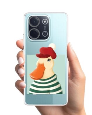 Etui do Xiaomi POCO C85 przeźroczyste, silikonowe Flexi, kaczuszka