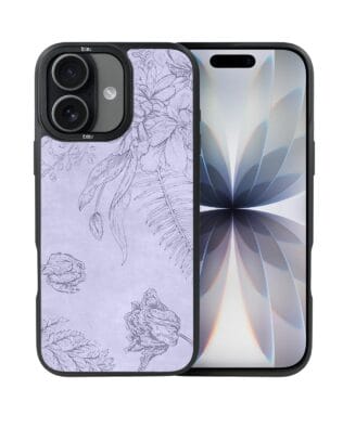 Etui do iPhone 17 IBIZU DropGuard Matt z MagSafe, Relief Garden, Kwiatowa płaskorzeźba