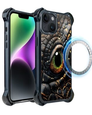 Etui do iPhone 14 IBIZU DropGuard Ultra z MagSafe, Smoki, Amber Dragon