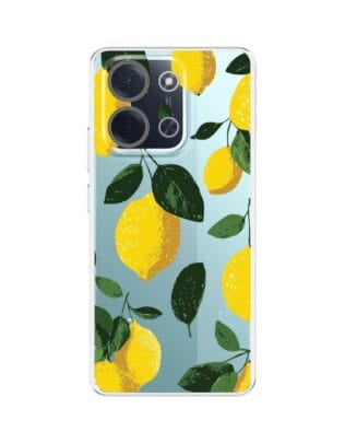 Etui do Xiaomi POCO C85 przeźroczyste, silikonowe Flexi, Italian Summer, Cytrynowe