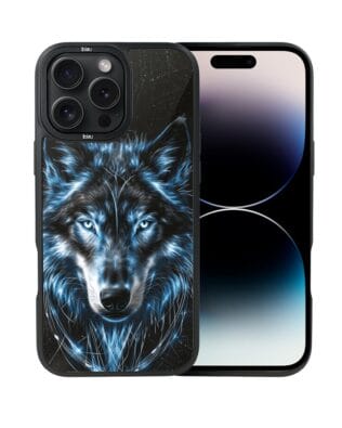 Etui do iPhone 14 Pro Max IBIZU DropGuard Matt z MagSafe, Wilki, Lodowy Wilk