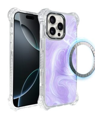 Etui do iPhone 16 Pro Max IBIZU DropGuard Ultra z MagSafe, Ethereal Essence, Lawendowy wir