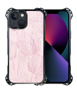 Etui do iPhone 13 IBIZU DropGuard Ultra z MagSafe, Relief Garden, Tulipanowy fresk