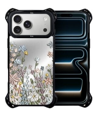 Etui do iPhone 17 Pro Max IBIZU DropGuard Ultra z MagSafe, Relief Garden, Wiosenna łąka