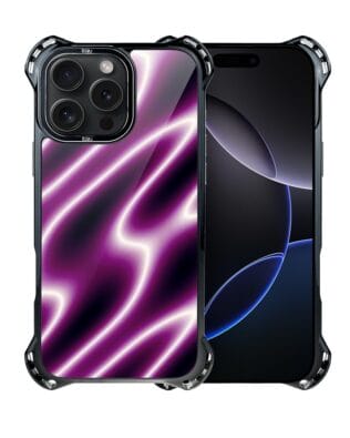 Etui do iPhone 16 Pro Max IBIZU DropGuard Ultra z MagSafe, Twilight Dreams, Neonowa fala