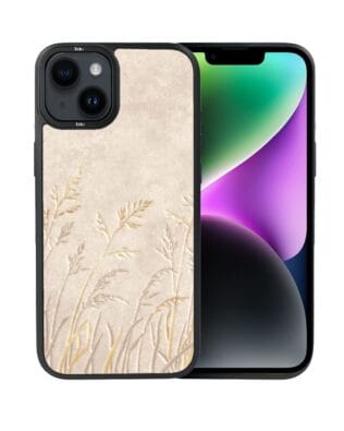 Etui do iPhone 14 Plus IBIZU DropGuard Matt z MagSafe, Relief Garden, Kłosy z piaskowca