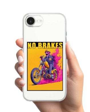 Etui do iPhone 17e przeźroczyste, silikonowe Flexi, Bikers, Motocyklem przez świat