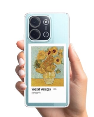 Etui do Xiaomi POCO C85 przeźroczyste, silikonowe Flexi, słoneczniki Van Gogh