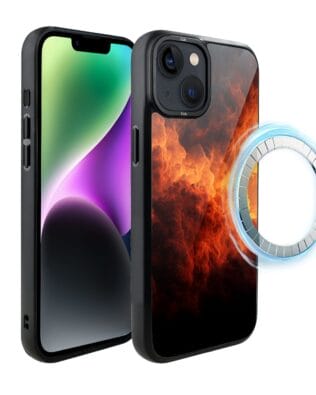 Etui do iPhone 14 IBIZU DropGuard Matt z MagSafe, Twilight Dreams, Inferno Sky