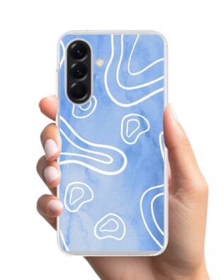 Etui do Samsung Galaxy A57 z MagSafe przeźroczyste, silikonowe Flexi, morski wzór