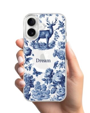 Etui do iPhone 16 Plus z MagSafe przeźroczyste, silikonowe Flexi, Mystic, Dream Deer