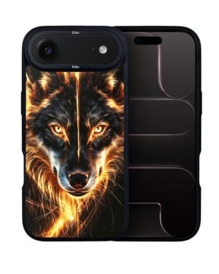 Etui do iPhone Air IBIZU DropGuard Matt z MagSafe, Wilki, Ognisty Wilk