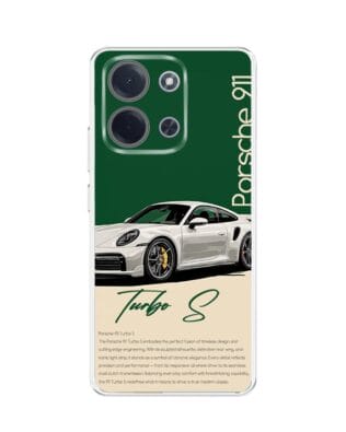 Etui do Xiaomi POCO C85 przeźroczyste, silikonowe Flexi, Szybkie Auta, Elegancja 911