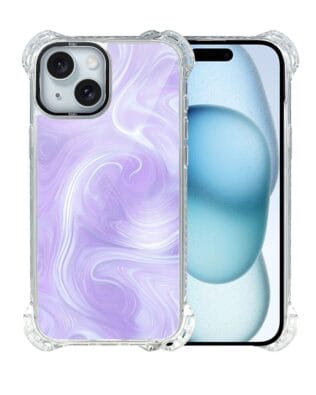 Etui do iPhone 15 IBIZU DropGuard Ultra z MagSafe, Ethereal Essence, Lawendowy wir