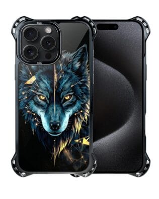 Etui do iPhone 15 Pro IBIZU DropGuard Ultra z MagSafe, Wilki, Wilk Mocy