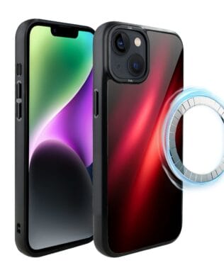 Etui do iPhone 14 Plus IBIZU DropGuard Matt z MagSafe, Twilight Dreams, Czerwona Nebula