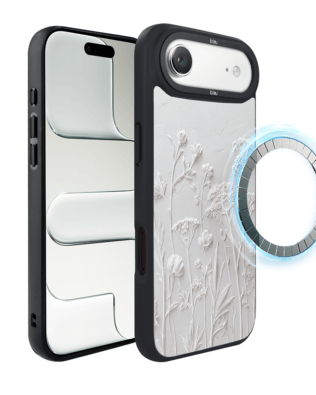 Etui do iPhone Air IBIZU DropGuard Matt z MagSafe, Relief Garden, Suszone kwiaty polne